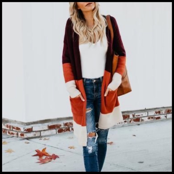 Sweaters - Vibrant Colorblock Cardigan